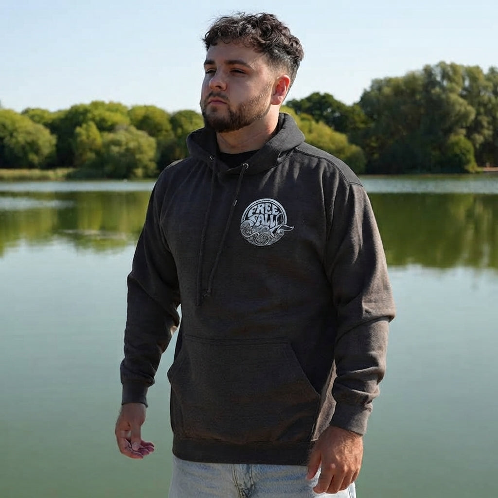 Freefall Whale Graphic Men's Hoodie